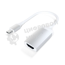 Адаптер Satechi Type-C to HDMI 4K 60HZ. Поддержка 4K/60Hz. Материал корпуса алюминий. Цвет серебряный.
