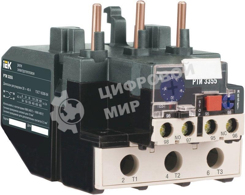 Реле тепловое РТИ 3355 30-40А IEK DRT30-0030-0040
