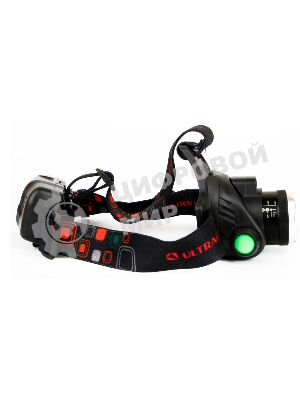 Фонарь Ultraflash налобный с аккумулятором E1336 3,7В, черный, 1LED, 4 Ватт, фокус, 2 ак 4 реж, сенсор, бокс