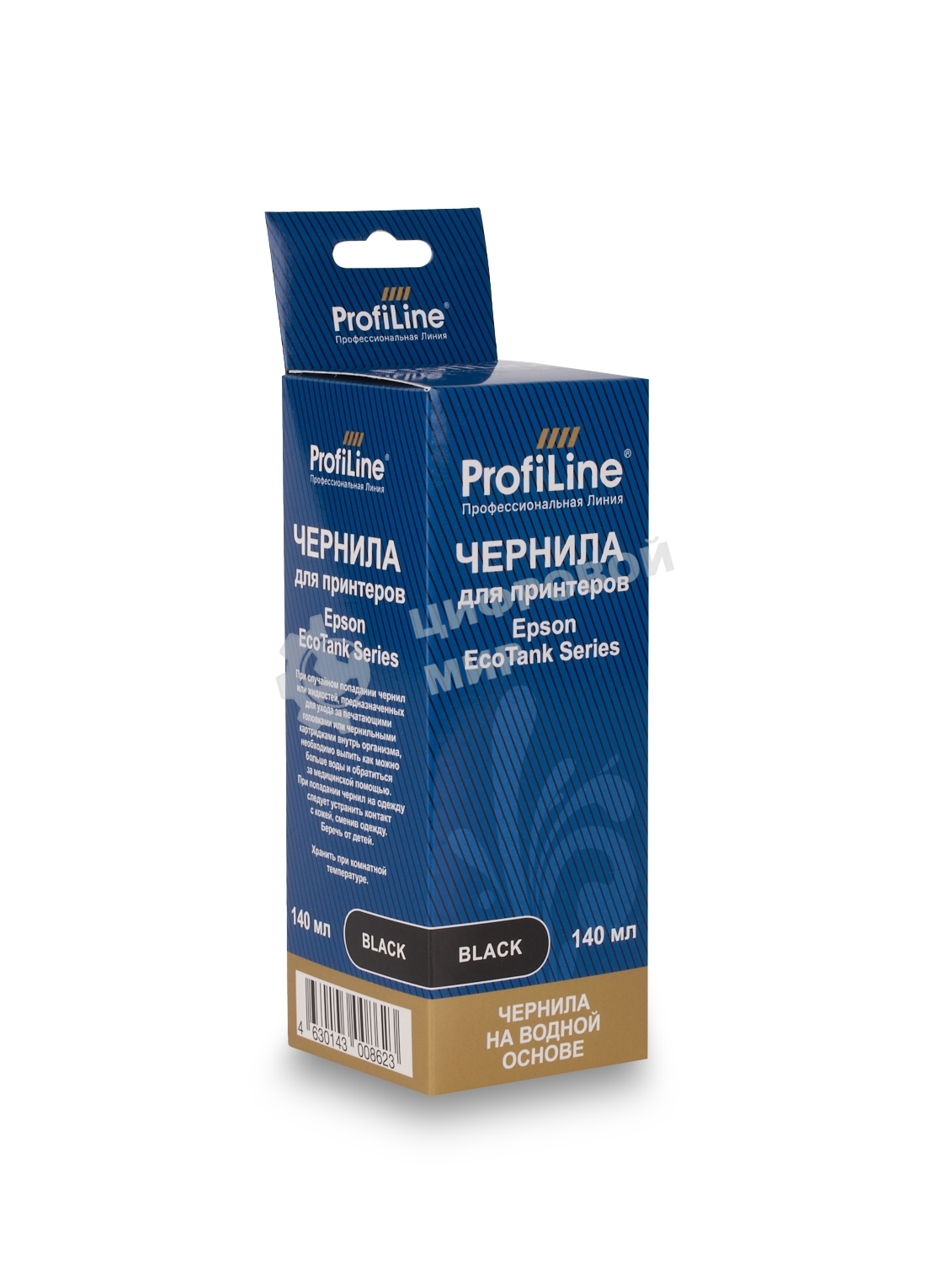 Чернила ProfiLine для принтеров Epson EcoTank 1100/1120/1140/1170/1180/1810/2120/2140/M2170/2700/2710/2711/2712/2714/2715/2720/2726/2750/2810/2811/2812/2814/2815/2820/2821/2826/L3110/3111/3150/3140/3160/3170/3180/3750/L4150/4156/416084700/4750/4800/6160/6170/6190/L6176/7700/7750/7160/7180/L7188/8500/8550/14150 на водной основе type-2 черный 140 мл