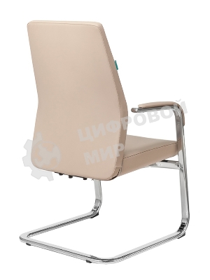 Кресло Бюрократ JONS-LOW-V бежевый, кожа