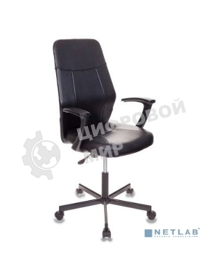 Кресло Бюрократ CH-605/BLACK черный, экокожа, 120 кг, механизм качания