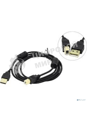 Кабель USB 2.0 A-->B 3м ExeGate 2 фильтра, позолоченные контакты