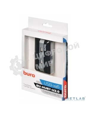 Разветвитель USB 2.0 Buro BU-HUB7-U2.0 7порт. черный