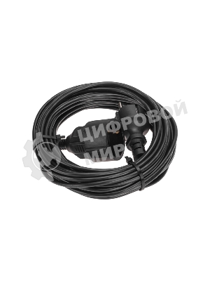 Удлинитель-шнур PROconnect ПВС 3х0,75 мм², 10 м, с/з, 6А, 1300 Вт, IP20, черный