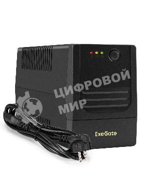 Источник бесперебойного питания ExeGate Power NB-650.LED.AVR.4C13 (650VA/390W, LED, AVR, 4*C13, батарея 12V 7Ah, черный)