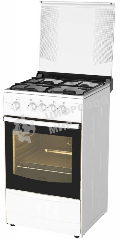 Плита газовая Darina 1B GM 441 105 W белый, конфорок 4 шт, духовка 50 л, 50 см x 85 см x 51 см