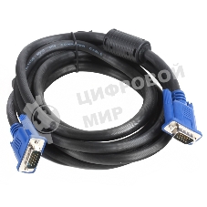 Кабель VGA 3м AOpen 2 фильтра, монитор-SVGA card 15M-15M, ACG341AD-3M