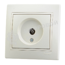 Розетка LEZARD 701-0303-130серия скр.проводки Мира ТВ оконечная кремовый со вст.