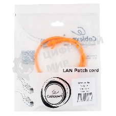 Патч-корд UTP Cablexpert PP12-0.5M/O cat.5e, 0.5м, литой, многожильный, оранжевый