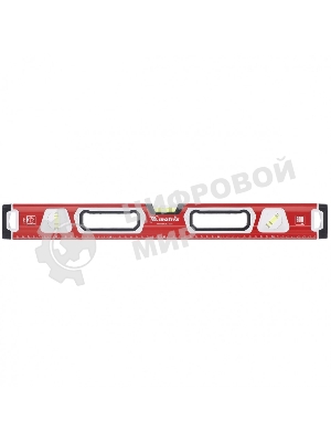 Алюминиевый магнитный фрезерованный уровень Matrix 3 глазка, 1500 мм