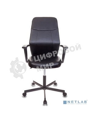 Кресло Бюрократ CH-605/BLACK черный, экокожа, 120 кг, механизм качания