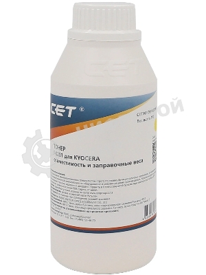 Тонер CET PK201 OSP0201Y-100 желтый бутылка 100гр. для принтера Kyocera ECOSYS P6030cdn/M6026cdn