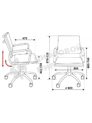 Кресло Бюрократ CH-993-Low/Ivory слоновая кость, экокожа