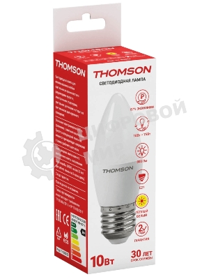 Лампа светодиодная Hiper THOMSON LED CANDLE 10W 800Lm E27 3000K TH-B2023