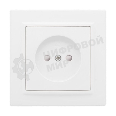 Розетка 1-м СП Минск 10А защ. шторки без заземл. бел Basic EKF ERR10-022-100