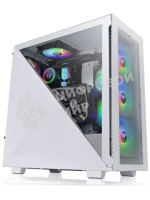 Компьютерный корпус Thermaltake Divider 300 TG ARGb белый без БП ATX 2x120мм 2xUSB 3.0 audio front door bott PSU