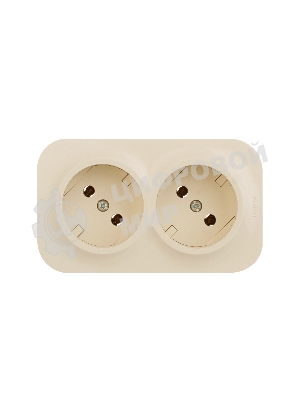Блок розеток Quteo с предварительным подключением 2x2К без шторок, 16A, 250 В, IP 20, Слон. кость