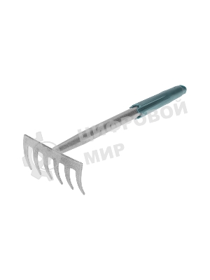 Грабли 6 прямых зубьев с металлической ручкой ЧЕТЫРЕ СЕЗОНА