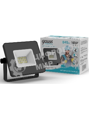 Прожектор светодиодный Elementary 10W 845lm 4000К 200-240V IP65 черный LED