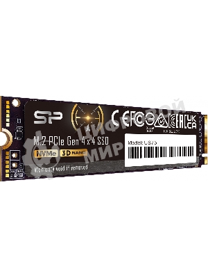 Накопитель SSD Silicon Power US75 SP02KGBP44US7505, 2Tb, PCIe 4.0 x4, M.2 2280, NVMe, R/W 7000/6500