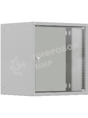 Шкаф коммутационный NTSS LIME (NTSS-WL9U5545GS) настенный 9U 550x450 мм пер. дв. стекл несъемн. бок. пан. 30 кг серый 110 град.