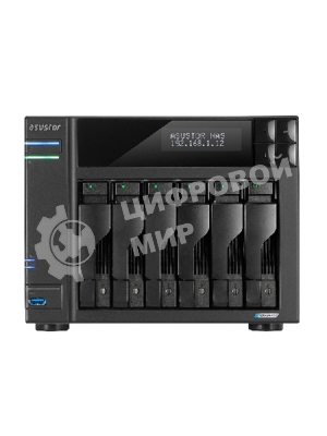 Сетевой накопитель ASUSTOR AS6706T/6 BAY/EU/8GD4 (90IX01N1-BW3S60)