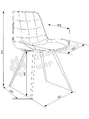 Стул для дома Бюрократ CH-K2 т. серый Holland 18 металл черный на ножках
