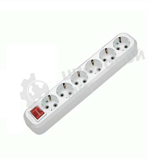 Колодка удлинителя Makel 6 гнезд с заземлением c выключателем