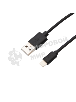 Кабель Rexant USB-Lightning 2 А, 1 м, черный ПВХ
