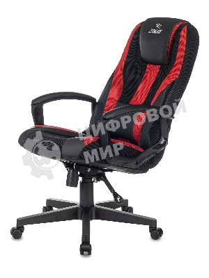 Кресло Zombie 9 черный/красный, экокожа, 120 кг, механизм качания