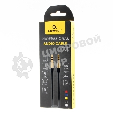 Кабель аудио Cablexpert CCAB-01-35MM-1MB, 3.5 Jack (M)/3.5 Jack (M), черный, 1м, блистер