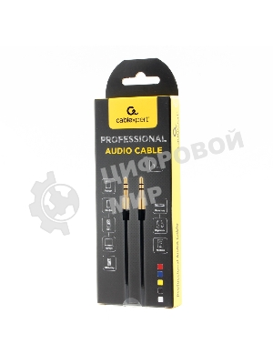 Кабель аудио Cablexpert CCAB-01-35MM-1MB, 3.5 Jack (M)/3.5 Jack (M), черный, 1м, блистер