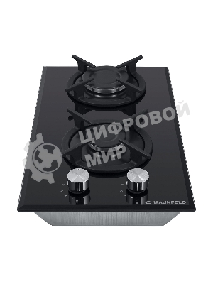 Газовая варочная панель Maunfeld EGHG.32.1CB/G, 2 конфорки, закаленное стекло, черный