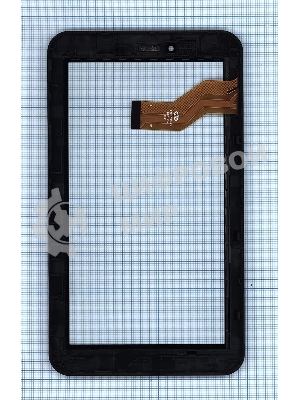 Сенсорное стекло (тачскрин) для Irbis TX74. черное с рамкой
