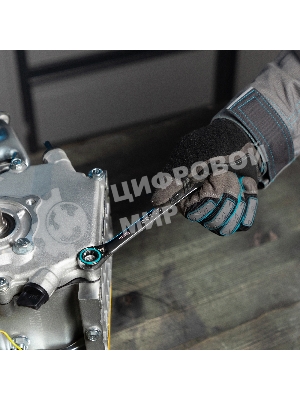 Набор ключей комбинированных с трещоткой Gross 8 - 19 мм, 7 шт., реверсивные, CrV