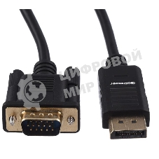 Кабель GoPower DISPLAYPORT-VGA 1.8M 00-00027497 черный
