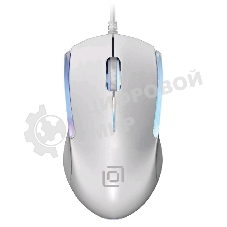 Мышь проводная Oklick 245M белый, 1000 dpi, USB, кнопки - 3