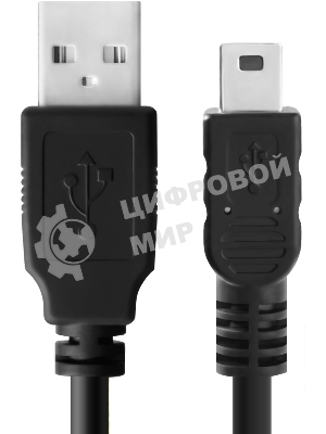 Кабель Greenconnect интерфейсный USB 2.0 1.8m Premium AM/mini 5P, 28/28 AWG двойное экранирование, антифриз, черный