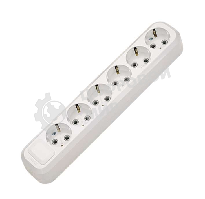 Колодка удлинителя Makel 6 гнезд с заземлением