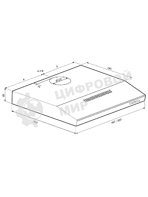 Вытяжка подвесная Krona Jessica Slim PB 500 нержавеющая сталь, 50 см, 403 куб. м/ч, 42 дБ