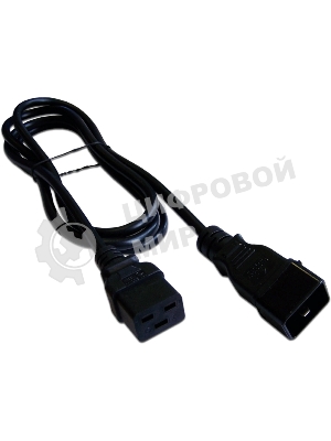 Шнур питания Lanmaster C19-C20, 3х1.5, 220В, 16А, черный, 5 метров