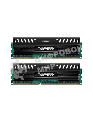 Оперативная память Patriot Viper 3, DDR3, 8GB (2x4 GB), 1600 MHz, CL9, DIMM, радиатор, черный