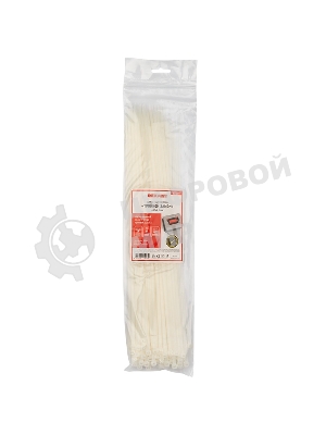 Хомут-стяжкa нейлоновая с тройным замком Rexant 400x4,8 мм, белая, упаковка 100 шт.