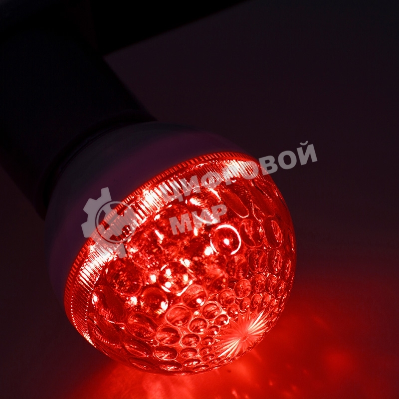 Лампа шар Neon-night e27 10 LED Ø50мм красная 24В (постоянное напряжение)