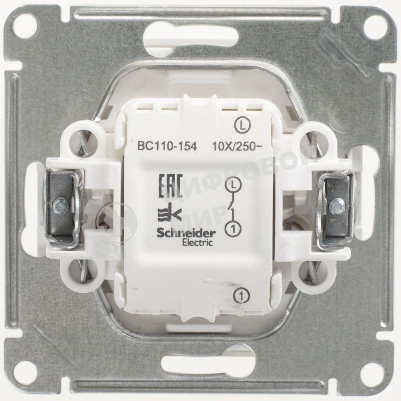 Механизм выключателя 1-кл. СП W59 10А IP20 10АХ бел. SchE VS110-154-1-86