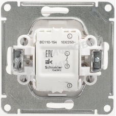 Механизм выключателя 1-кл. СП W59 10А IP20 10АХ бел. SchE VS110-154-1-86