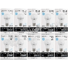 Лампа светодиодная Gauss Elementary 15Вт цок.:E27 груша 220B 6500K св.свеч.бел.хол. A60 (упак.:10шт) (23235)