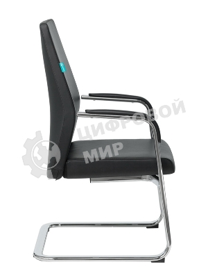 Кресло Бюрократ JONS-LOW-V черный, кожа