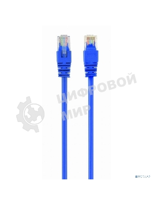Патч-корд UTP Cablexpert cat.5e, 3м, литой, многожильный, синий